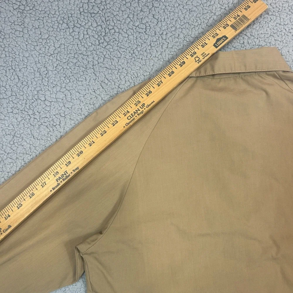 Vintage 70s JC Penney Bi Swing Jacket Penn Prest Beige  Full Zip‎ Mens Medium